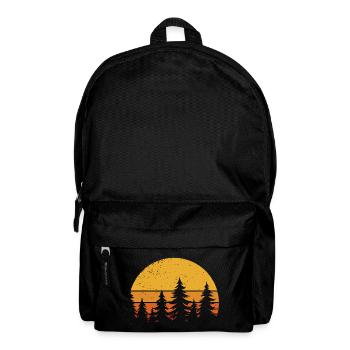 Wald Natur Bäume Wildnis Outdoor Wandern - Rucksack - Schwarz - Vorne