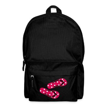 Slippers Toadstool Flip Flops Points Dots Summer - Backpack - black - Front