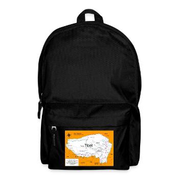 Historische Karte von Tibet 1914 - 1950 - Rucksack - Schwarz - Vorne