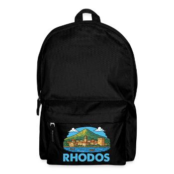 rhodos-insel- - Rucksack - Schwarz - Vorne