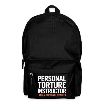 Folter-Instruktor Ich meine Personal Trainer - Rucksack - Schwarz - Vorne