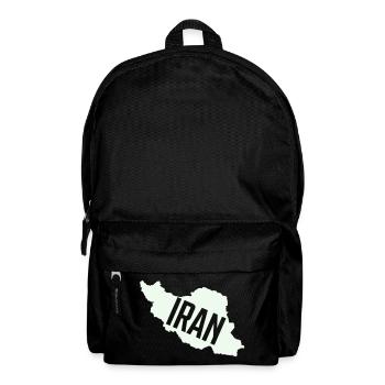 Iran Map Bold Typography - Backpack - black - Front