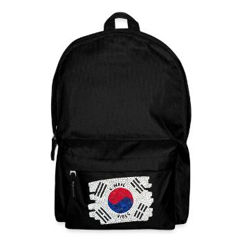 K-Wave Vibes Korea Flag Mosaic Design - Backpack - black - Front