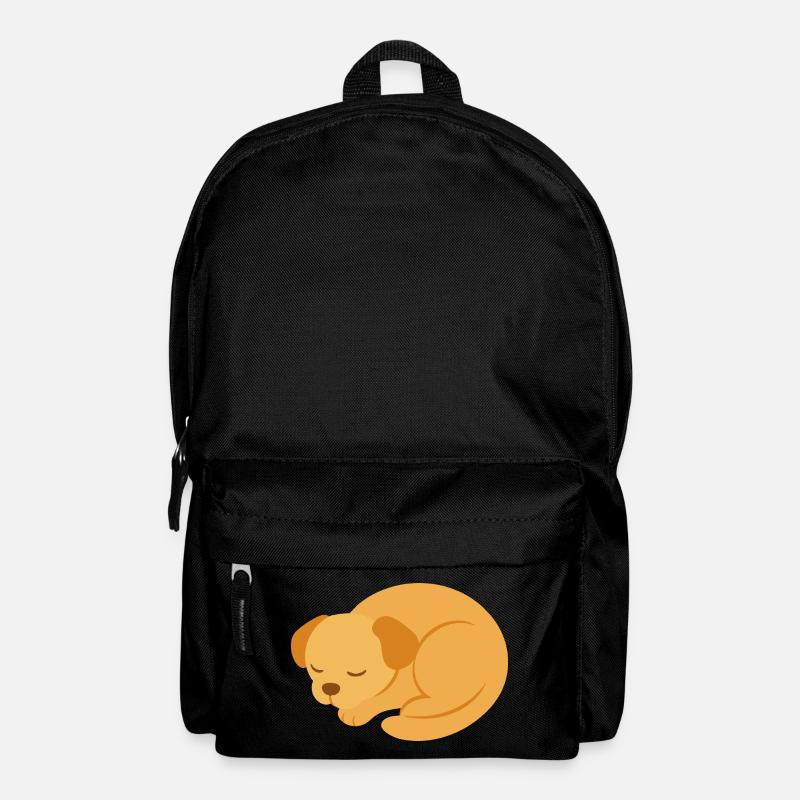 Sleeping Puppy in minimalist style - Backpack - black