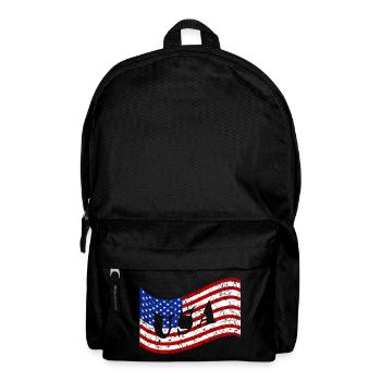 USA Fahne - Rucksack - Schwarz - Vorne
