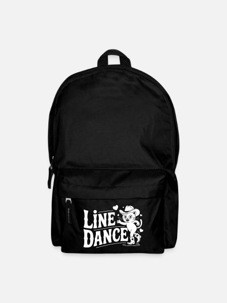 Line Dance Katze Silhouette - Rucksack - Schwarz