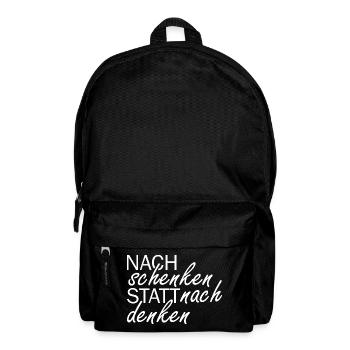 Refilling instead of thinking - Backpack - black - Front