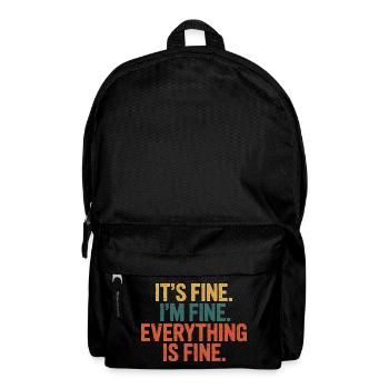 Ça va, je vais bien, tout va bien - Drôle An - Sac à dos - noir - Devant