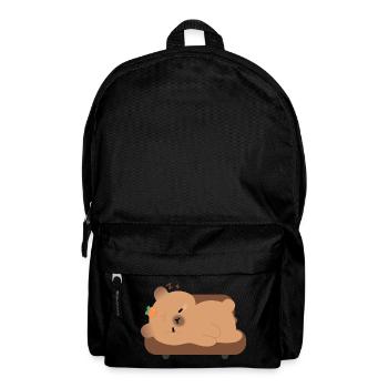 Schläfrige Müde Capybara - Rucksack - Schwarz - Vorne