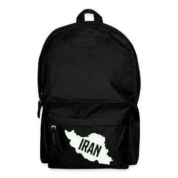 Iran Karten Typo - Rucksack - Schwarz - Vorne