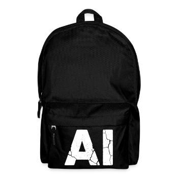 IA Intelligence Artificielle Texte Vecteur Grunge - Sac à dos - noir - Devant