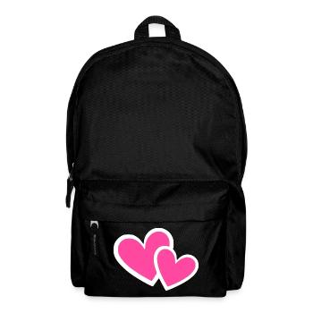Valentinstag Pink Heart, Valentinstag - Rucksack - Schwarz - Vorne