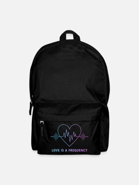 Love Is a Frequency - Heart Rate of Love - Backpack - black