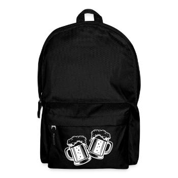 Toast de bière verre - Sac à dos - noir - Devant