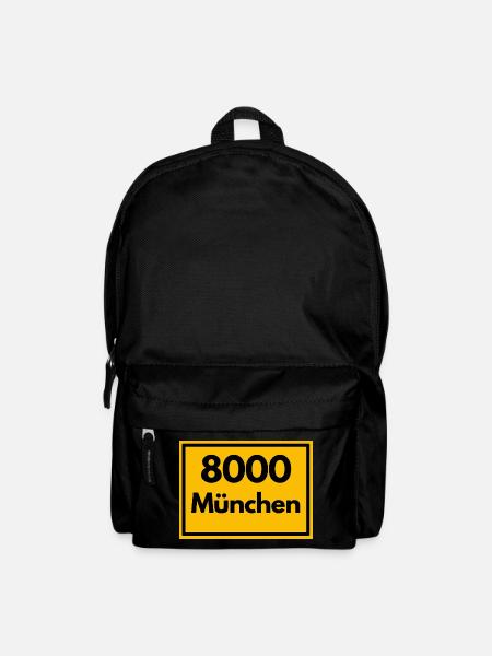 ALTE POSTLEITZAHL PLZ RETRO 8000 MÜNCHEN BAYERN - Rucksack - Schwarz