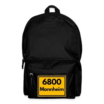 OLD POSTCODE POSTCODE RETRO 6800 MANNHEIM Squares - Backpack - black - Front