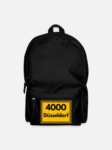 ALTE POSTLEITZAHL PLZ RETRO 4000 DÜSSELDORF - ALT - Rucksack - Schwarz