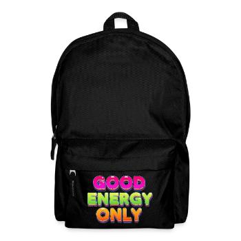 Good Energy Colorful Retro Statement Design - Backpack - black - Front