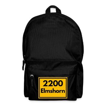ALTE POSTLEITZAHL PLZ RETRO 2200 ELMSHORN  - Rucksack - Schwarz - Vorne
