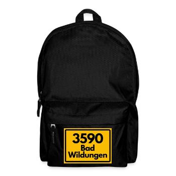 ALTE POSTLEITZAHL PLZ RETRO 3590 BAD WILDUNGEN  - Rucksack - Schwarz - Vorne