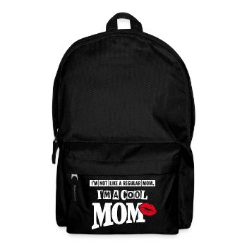 Cool Mom Shirt – Funny Kiss Mothers Day Gift - Backpack - black - Front