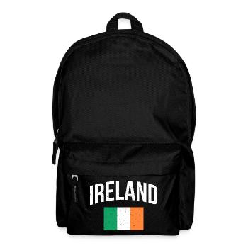 Ireland Flag Arc Vintage Print - Backpack - black - Front
