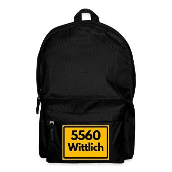 ALTE POSTLEITZAHL PLZ RETRO 5560 WITTLICH - Rucksack - Schwarz - Vorne