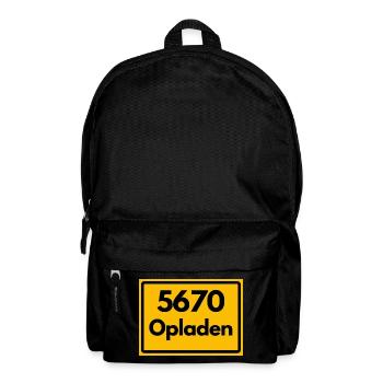 ALTE POSTLEITZAHL PLZ RETRO 5670 OPLADEN - Rucksack - Schwarz - Vorne