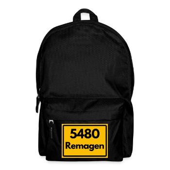 ALTE POSTLEITZAHL PLZ RETRO 5480 REMAGEN - Rucksack - Schwarz - Vorne