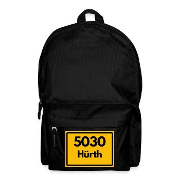 ALTE POSTLEITZAHL PLZ RETRO 5030 HÜRTH - Rucksack - Schwarz - Vorne