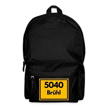 ALTE POSTLEITZAHL PLZ RETRO 5040 BRÜHL - Rucksack - Schwarz - Vorne