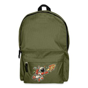 Astronaut auf Pizza-Jagd - Rucksack - Olivgrün - Vorne