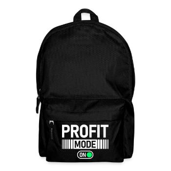 Profit Mode on Stock Market Exchange Trader - Backpack - black - Front