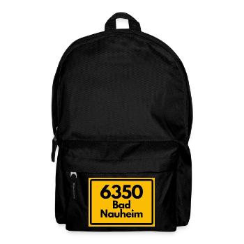 ALTE POSTLEITZAHL PLZ RETRO 6350 BAD NAUHEIM STOLZ - Rucksack - Schwarz - Vorne