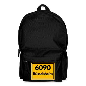 ALTE POSTLEITZAHL PLZ RETRO 6090 RÜSSELSHEIM  - Rucksack - Schwarz - Vorne