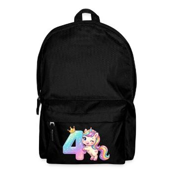 I'm 4 Kawaii Unicorn Girl Birthday - Backpack - black - Front