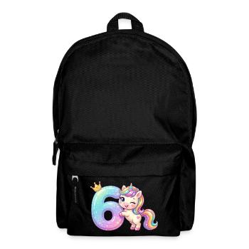 I'm 6 Kawaii Unicorn Girl Birthday - Backpack - black - Front