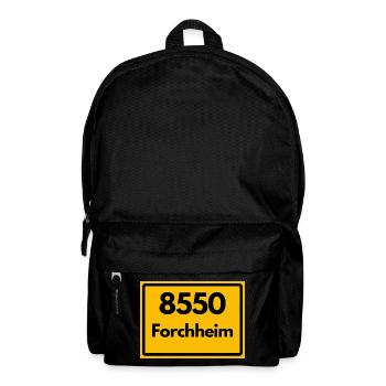 ALTE POSTLEITZAHL PLZ RETRO 8550 FORCHHEIM HEIMAT - Rucksack - Schwarz - Vorne