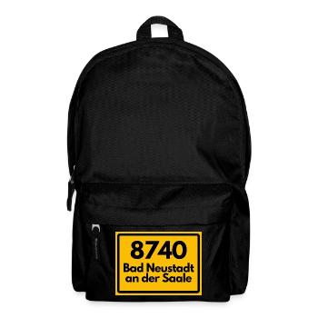 ALTE POSTLEITZAHL PLZ RETRO 8740 BAD NEUSTADT AN D - Rucksack - Schwarz - Vorne