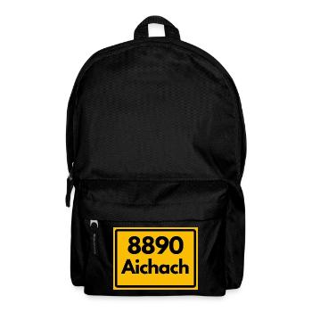 ALTE POSTLEITZAHL PLZ RETRO 8890 AICHACH HEIMAT - Rucksack - Schwarz - Vorne