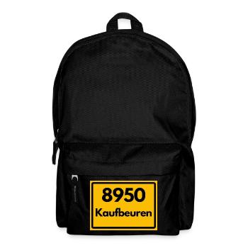 ALTE POSTLEITZAHL PLZ RETRO 8950 KAUFBEUREN HEIMAT - Rucksack - Schwarz - Vorne