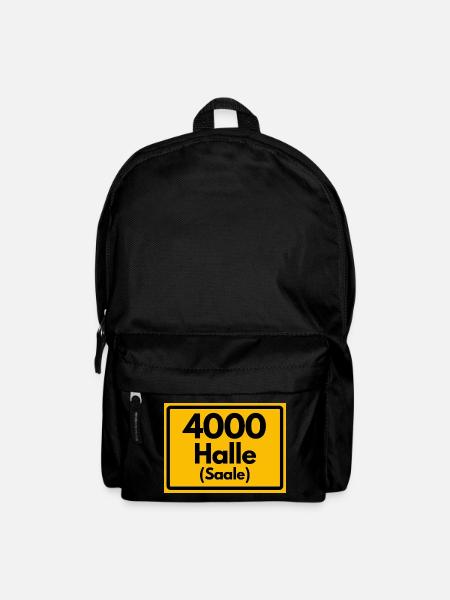 ALTE POSTLEITZAHL PLZ 4000 HALLE SAALE HEIMATSTOLZ - Rucksack - Schwarz
