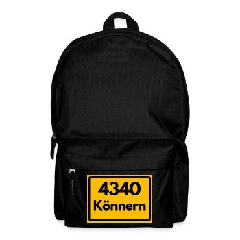 ALTE POSTLEITZAHL PLZ 4340 KÖNNERN HEIMATSTOLZ  - Rucksack - Schwarz - Vorne