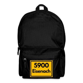 ALTE POSTLEITZAHL 5900 EISENACH HEIMATSTOLZ - Rucksack - Schwarz - Vorne