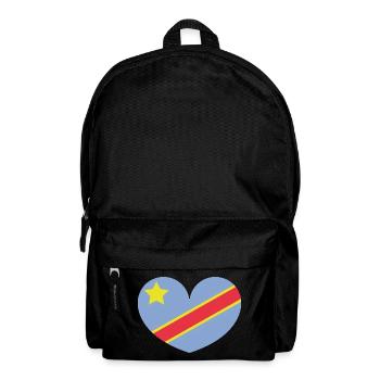 Congo heart flag - Backpack - black - Front
