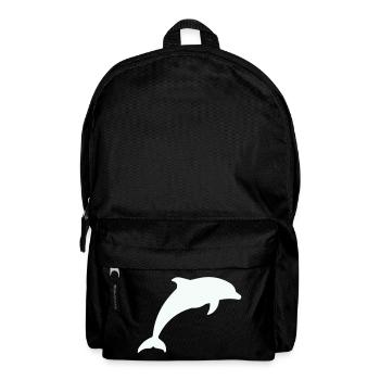 Glowing Dolphin Silhouette - Backpack - black - Front