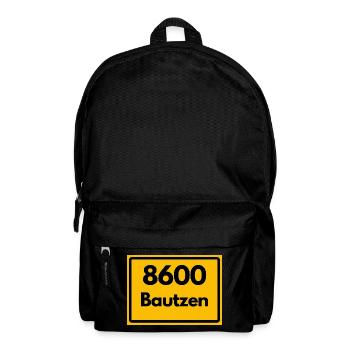 8600 02625 BAUTZEN SACHSEN 8600 ALTE POSTLEITZAHL  - Rucksack - Schwarz - Vorne