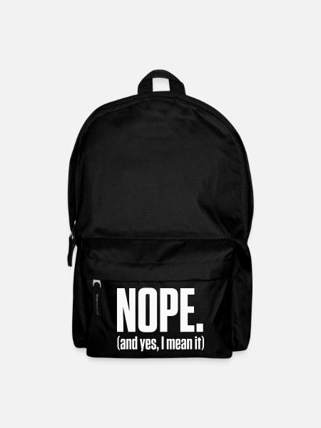 Nope I Mean It PDA Neurodivergent Pride - Backpack - black