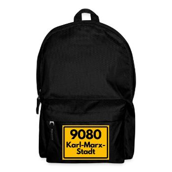 ALTE POSTLEITZAHL 9080 KARL-MARX-STADT PLZ - Rucksack - Schwarz - Vorne