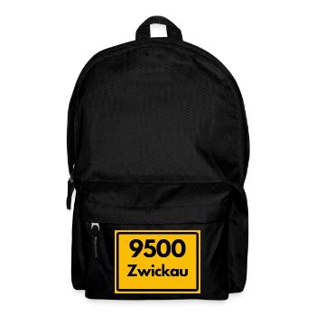 ALTE POSTLEITZAHL PLZ SACHSEN 9500 08064 ZWICKAU - Rucksack - Schwarz - Vorne